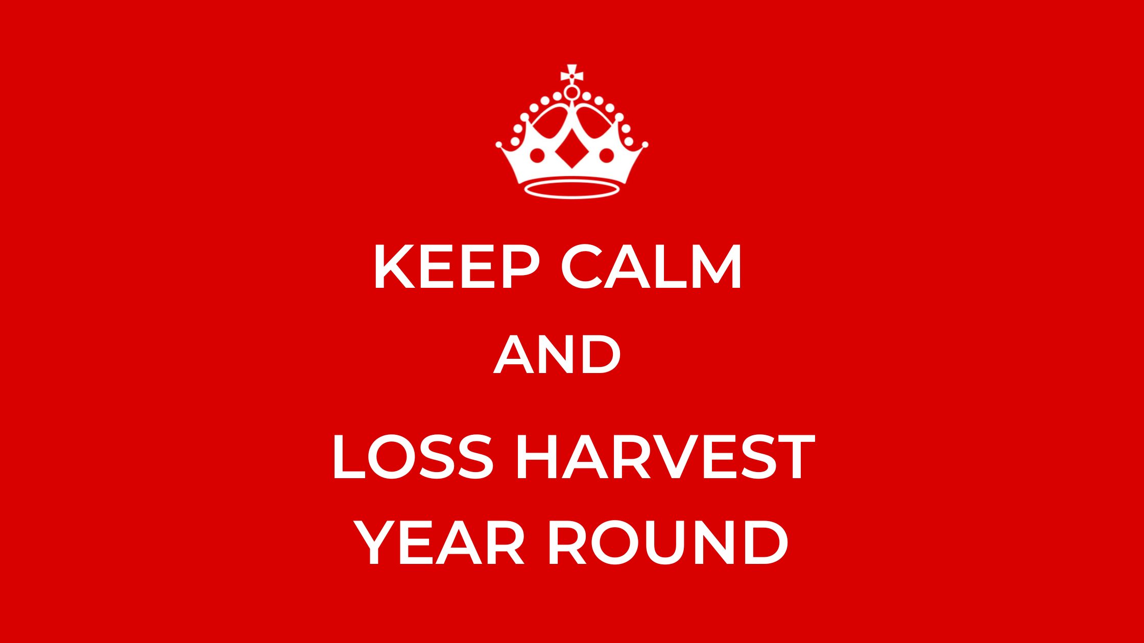 Year round vs year end loss harvesting